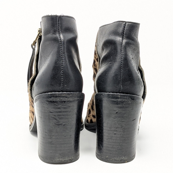 Madewell Larke Leopard Speckle Calf Hair Booties - Picture 4 of 8